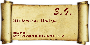 Simkovics Ibolya névjegykártya